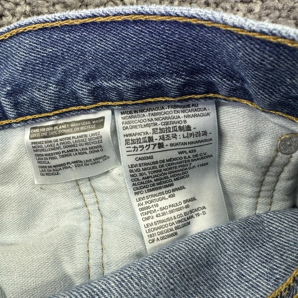 Levis 550 Jeans Mens 40x30 Blue Relaxed Straight Denim Medium Wash Casual Logo